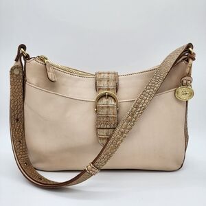Brahmin Vintage Y2K Isabelle Crocodile-Embossed Crossbody Shoulder Bag
